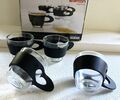 Stelton Espressotassen schwarz Halter 4er Set Designer Hiromichi Konno