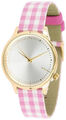 Komono Estelle Vichy Pink Quarzwerk Damen-Armbanduhr