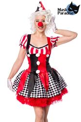 Sexy Clown Kostüm Damenkostüm Clown Fasching Karneval Komplettset S-L