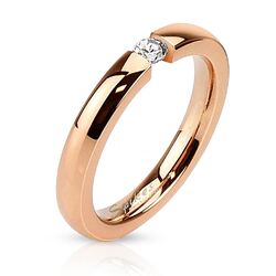 Damen Ring Band Ring Fingerring Verlobungsring Edelstahl Ring RS57