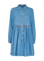 Whistles Chambray Kleid UK 16 getragen zweimal blau kurze Schichtschaukel UVP 119 Denim