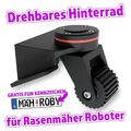 Drehbares Hinterrad | Heckrad für Gardena, Husqvarna, Automower Mähroboter s/rot