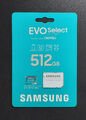 512 GB Samsung EVO Select microSDXC UHS-I Card Karte 4K + SD Adapter microSD