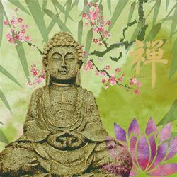 20 Servietten Keep Calm Buddha Buddhismus Asien Glaube Tischdeko 33x33cm