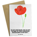 Personalisierte Grußkarte Blume Mohnblume - Personalisierte Geschenke Naturliebe