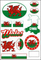 Wales 11 Aufkleber Fahne Flagge Sticker Decal Tuning EM Sport Folie AK