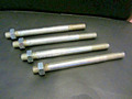 4 Stück M12 Doppelend-Gewindebolzen Edelstahl verzinkt mit 4 Stück M12 Muttern