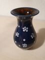 Gmundner Keramik Austria Österreich Dirndl blau Punkte weiß Vase