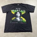  Herren Bob Marley doppelseitig bedruckt grafisches T-Shirt Kingston Jamaika Größe L 