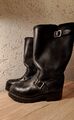 Buffalo Biker Boots / schwarz / Leder / Gr.40