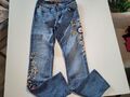 Jeans Desigual Gr. 28 hellblau mit Stickerei