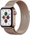 Apple Watch Series 5 [GPS + Cellular, inkl. Milanaise-Armband gold] 40mm Edels S