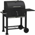 Grillchef Holzkohlegrill Grillwagen 112cm schwarz Landmann Barbecue Gartengrill