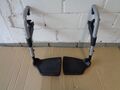 1 Paar Fußstützen Beinstützen für Sunrise Medical Breezy Rollstuhl Silber   #F4