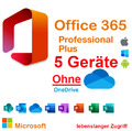 Microsoft Office 365 Pro Plus für 5 Geräte -  lebenslanges Konto für Mac Win iOS