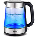 Glas Wasserkocher 1,7 Liter 2200W mit LED-Beleuchtung Edelstahl BPA-Frei