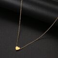 HALSKETTE DAMEN KETTE GOLD EDELSTAHL SCHMUCK FRAUEN HERZ ANHÄNGER MODE GESCHENK