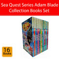 Adam Blade Sea Quest Serie Sammlung (1 bis 4) 16 Bücher Set PACKUNG Taschenbuch NEU