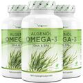 3x Algenöl Omega 3 = 270 Kapseln Vegan + Hochdosiert - 450mg DHA & 225mg EPA Tag