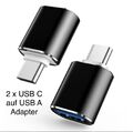 2 x USB C auf USB A 3.0 Adapter OTG USB-Stick ~ Samsung Xiaomi MacBook Buchse