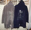 Verlours*Jacke m. KAPUZE*MICKY MAUS*STRASS**Grau o.Marine**ITALY Moda***Gr.42-46