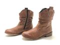 Rieker Damen Stiefel Gr. 39 (UK6) Stiefeletten Ankle Boots Komfortschuhe Braun