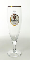 Krombacher Pils Exklusiv Pokal Bierglas 0,3l Gläser Stielglas Goldrand 1297