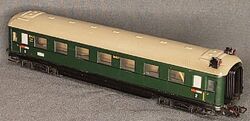 Märklin 4007 .5  346/1 BS D-Zugwagen  mit Schlußlicht  grün  von 1955  gut_H0