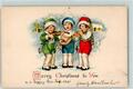 39177721 - Merry Christmas Kinder musizieren , Geige Troete und Mandoline AK