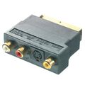 Vivanco Scart-Adapter SVHS 3x Cinch Scart-Umstecker S-Video VHS Audio Mini-Din