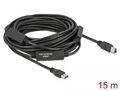 Delock 85381 Aktives USB 3.2 Gen 1 Kabel USB Typ-A zu USB Typ-B 15 m