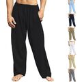 Herren Sport Fitnessstudio Yoga Kordelzug elastisch Strandhose lose Passform Hos