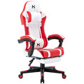 Ergonomisch Gaming Stuhl Bürostuhl Gamer Stuhl Computerstuhl mit Fußstütze Rot