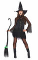 Damen Zauberin der Dunkelheit Halloween Hexen Engel Kostüm