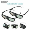 2x 3D Active Shutter Brille DLP-Link Glasses für Acer BenQ Optoma Home Projektor
