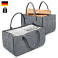 Design Filztasche Filztaschen Kaminholz Kaminholztasche Zeitungskorb Faltbar 2X