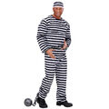 JGA Sträflingskostüm Gefangener Sträfling Kostüm XL Knasti Gefängnis Häftling 