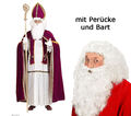Nikolaus Kostüm Bischof Weihnachten Gr L/XL +  Perücke - Bart