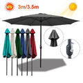 Ø3.5m Ø2.7m Sonnenschirm Garten Balkon Gartenschirm UV40+ Schirm Terrassenschirm