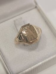 Monogramm Ring Gold 585 14 Karat  2,4 Gramm in Größe 58 "A" 