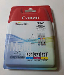 Canon Tintenpatrone CLI-521 C/M/Y 3er-Multipack CLI-521C / CLI-5