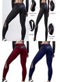 Damen Leggings Yoga Fitness Leggins Jogging Trainingshose Sport Hose Leder