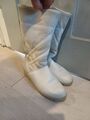 Leder Boots mit LAMMFELL und Keilabsatz