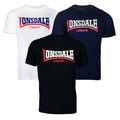 Lonsdale T-Shirt Two Tone Boxing Classic Logo Black Blue White Regular-Fit Hemd