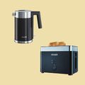 Graef Set - Wasserkocher WK 402 (1,0 Liter)  + Toaster TO 62 - schwarz/Edelstahl