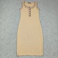 Marc Cain Kleid N2 (Passt Wie 34 - N1) Beige Strick Stretch Knielang Ärmellos