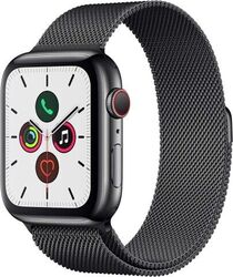 Apple Watch Series 5 [GPS + Cellular, inkl. Milanaise-Armband space schwarz] 4 A