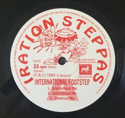 IRATION STEPPAS International Footstep VINYL EP Reggae DUB 1994 Electronic RARE
