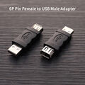 Tragbarer Firewire IEEE 1394 6P Pin Buchse auf USB Stecker Adapter Konverter'