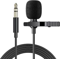 Lavalier Ansteck Mikrofon 3.5mm Clip-On microphone Phone Laptop Tablet 3.5m